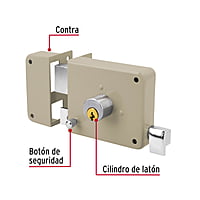 Cerradura de sobreponer, clásica, instala-fácil, izquierda - CS-75I / 43575 Cerradura de sobreponer, clásica, instala-fácil, izquierda - CS-75I / 43575