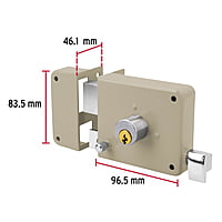 Cerradura de sobreponer, clásica, instala-fácil, izquierda - CS-75I / 43575 Cerradura de sobreponer, clásica, instala-fácil, izquierda - CS-75I / 43575