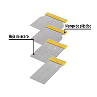 Juego de 4 cuñas con mango de plástico, Pretul - CUÑ-4P / 24200 Juego de 4 cuñas con mango de plástico, Pretul - CUÑ-4P / 24200