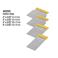 Juego de 4 cuñas con mango de plástico, Pretul - CUÑ-4P / 24200 Juego de 4 cuñas con mango de plástico, Pretul - CUÑ-4P / 24200