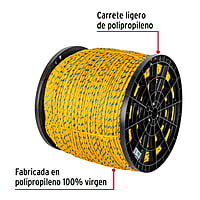Kilo de cuerda amarilla de polipropileno 6 mm, rollo 20 kg - CUE-06 / 44485 Kilo de cuerda amarilla de polipropileno 6 mm, rollo 20 kg - CUE-06 / 44485