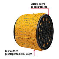 Kilo de cuerda amarilla de polipropileno 8 mm, rollo 20 kg - CUE-08 / 44486 Kilo de cuerda amarilla de polipropileno 8 mm, rollo 20 kg - CUE-08 / 44486