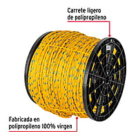 Kilo de cuerda amarilla de polipropileno 10 mm, rollo 20 kg - CUE-10 / 44487 Kilo de cuerda amarilla de polipropileno 10 mm, rollo 20 kg - CUE-10 / 44487