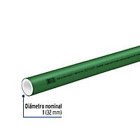 Tubo de 4 m de PPR de 1' hidráulico, Termoflow - CV-003 / 49899 Tubo de 4 m de PPR de 1' hidráulico, Termoflow - CV-003 / 49899
