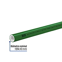 Tubo de 4 m de PPR de 1-1/4' hidráulico, Termoflow - CV-004 / 45444 Tubo de 4 m de PPR de 1-1/4' hidráulico, Termoflow - CV-004 / 45444