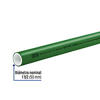 Tubo de 4 m de PPR de 1-1/2' hidráulico, Termoflow - CV-005 / 45445 Tubo de 4 m de PPR de 1-1/2' hidráulico, Termoflow - CV-005 / 45445