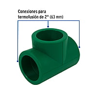 Tee de PPR sencilla, 2', 63mm - CV-766 / 45467 Tee de PPR sencilla, 2', 63mm - CV-766 / 45467