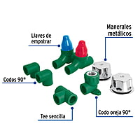 KIT de conexiones y válvulas PPR para instalación regadera - CV-KIT / 46035 KIT de conexiones y válvulas PPR para instalación regadera - CV-KIT / 46035