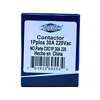 Contactor 1 Polo, 30Amps, Bobina 208-240VAC, 50/60Hz, Cluxer - CXC1P30A220