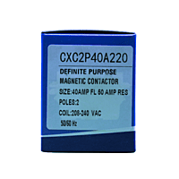 Contactor 2 Polos, 40 Amps, Bobina 208-240VAC, 50/60Hz, Cluxer - CXC2P40A220 Contactor 2 Polos, 40 Amps, Bobina 208-240VAC, 50/60Hz, Cluxer - CXC2P40A220