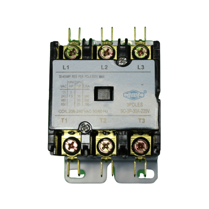 Contactor 3 Polos, 30 Amps, Bobina 208-240Vac, 50/60Hz, Cluxer - Cxc3P30A220 Contactor 3 Polos, 30 Amps, Bobina 208-240Vac, 50/60Hz, Cluxer - Cxc3P30A220