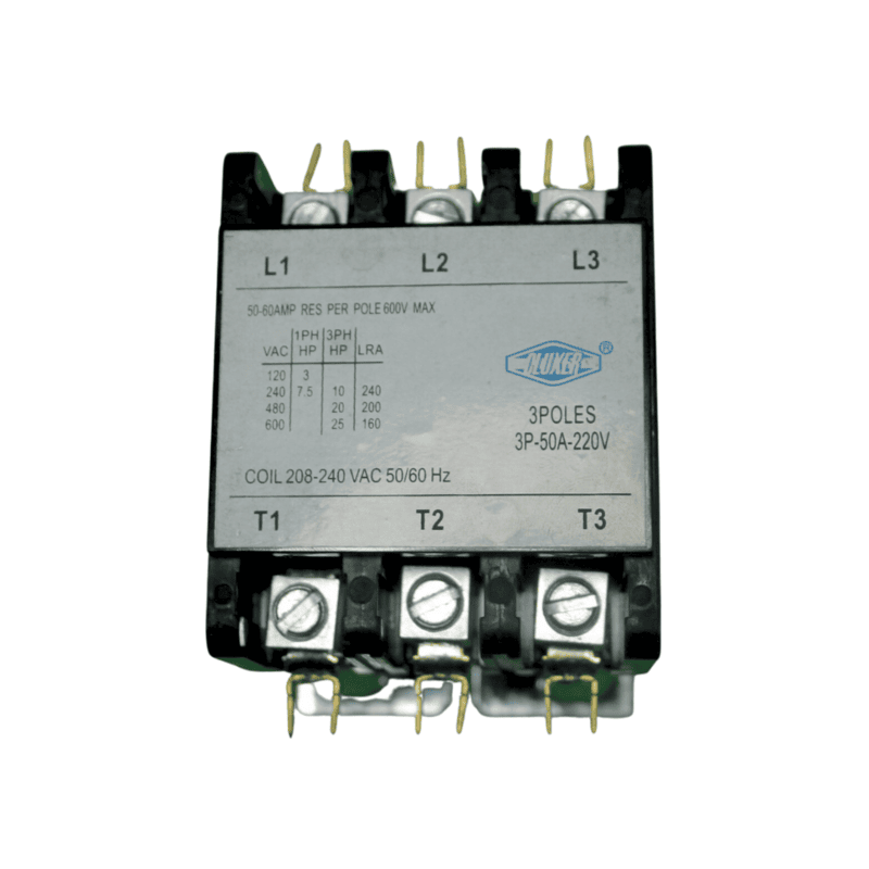 Contactor 3 Polos, 50 Amps, Bobina 208-240Vac, 50/60Hz, Cluxer - Cxc3P50A220 Contactor 3 Polos, 50 Amps, Bobina 208-240Vac, 50/60Hz, Cluxer - Cxc3P50A220