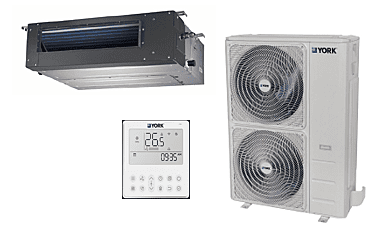Set Equipo Fan & Coil Inverter York 17 Seer Frio y Calor 3 Toneladas, CI Magnum R-410A 220-1-60 YEKE36BZTMCMOWX