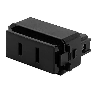 Contacto sencillo, 2polos, sin tierra, línea Italiana,negro - CO-IN / 47606