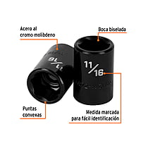 Dado de impacto, 6 puntas, cuadro 1/2' de 11/16' - D-7422-H / 13380 Dado de impacto, 6 puntas, cuadro 1/2' de 11/16' - D-7422-H / 13380