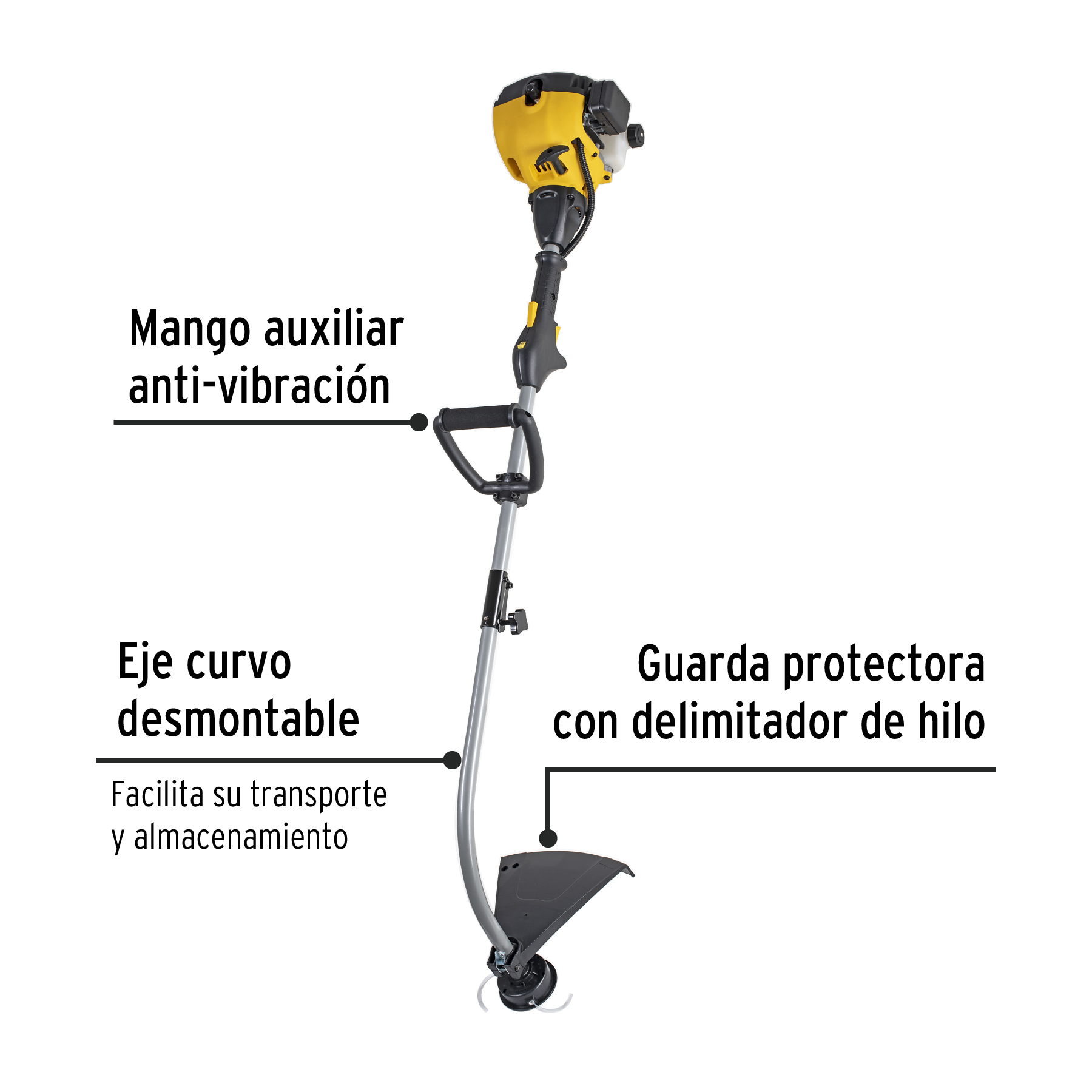 Desbrozadora a gasolina 25 cc mango 'D', 17' corte Pretul - DES-25P / 22430 Desbrozadora a gasolina 25 cc mango 'D', 17' corte Pretul - DES-25P / 22430
