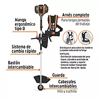Desbrozadora multifuncional 4 en 1, a gasolina 45 cc, Truper - DES-45M / 103205 Desbrozadora multifuncional 4 en 1, a gasolina 45 cc, Truper - DES-45M / 103205