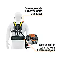 Desbrozadora multifuncional 4 en 1, a gasolina 45 cc, Truper - DES-45M / 103205 Desbrozadora multifuncional 4 en 1, a gasolina 45 cc, Truper - DES-45M / 103205