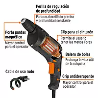 Destornillador para pared de yeso 540 W, industrial - DETA-N / 16024