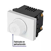 Dimmer giratorio, 1.5 módulos, línea Española, color blanco - DIM15-EB / 47054 Dimmer giratorio, 1.5 módulos, línea Española, color blanco - DIM15-EB / 47054