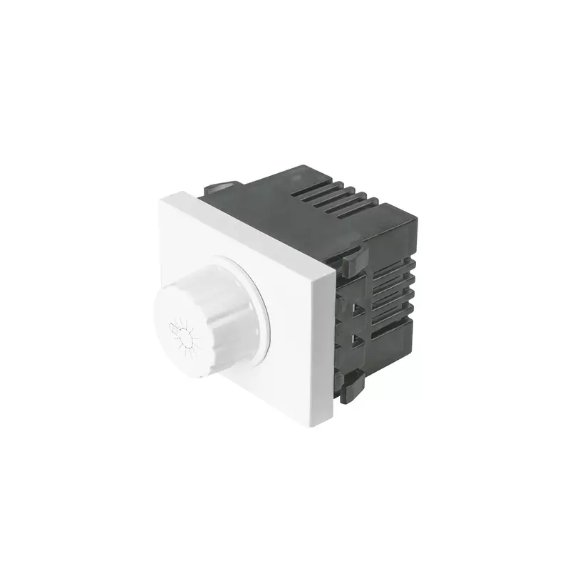 Dimmer giratorio, 1.5 módulos, línea Española, color blanco - DIM15-EB / 47054 Dimmer giratorio, 1.5 módulos, línea Española, color blanco - DIM15-EB / 47054