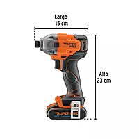 Destornillador de impacto 1/4', 20V, 1 batería 2Ah, PRO, 103253 - DIMI-20A2