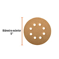 Caja con 5 discos de lija 5' grano 180 lijadora roto-orbital - DIRO-518 / 17952 Caja con 5 discos de lija 5' grano 180 lijadora roto-orbital - DIRO-518 / 17952