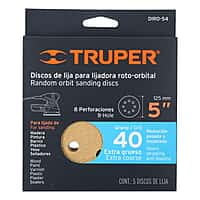 Caja con 5 discos de lija 5' grano 40 lijadora roto-orbital - DIRO-54 / 17765 Caja con 5 discos de lija 5' grano 40 lijadora roto-orbital - DIRO-54 / 17765