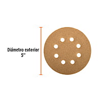 Caja con 5 discos de lija 5' grano 40 lijadora roto-orbital - DIRO-54 / 17765 Caja con 5 discos de lija 5' grano 40 lijadora roto-orbital - DIRO-54 / 17765
