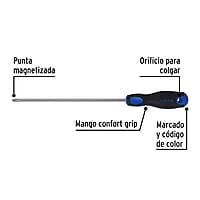Desarmador punta Phillips, 1/4x8', mgo Comfort Grip, Pretul - DP-1/4X8BP / 21497 Desarmador punta Phillips, 1/4x8', mgo Comfort Grip, Pretul - DP-1/4X8BP / 21497
