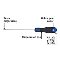 Desarmador punta Phillips, 3/16x6', mgo Comfort Grip, Pretul - DP-3/16X6BP / 21494 Desarmador punta Phillips, 3/16x6', mgo Comfort Grip, Pretul - DP-3/16X6BP / 21494