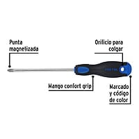 Desarmador punta Phillips, 5/16x6', mgo Comfort Grip, Pretul - DP-5/16X6BP / 21492 Desarmador punta Phillips, 5/16x6', mgo Comfort Grip, Pretul - DP-5/16X6BP / 21492