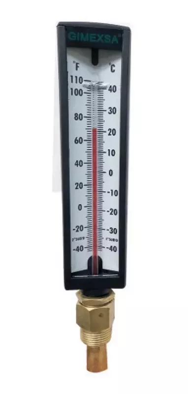 Termometro Caratula Rectangular De 6 Pulg Miljoco, Tipo Angular, Conexion 1/2 Npt, Escala 40-0-110F Termopozo 1/2 - S531A Termometro Caratula Rectangular De 6 Pulg Miljoco, Tipo Angular, Conexion 1/2 Npt, Escala 40-0-110F Termopozo 1/2 - S531A