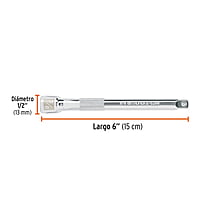 Extensión de 6' para matraca para dados cuadro 3/8' - E-5266 / 13916 Extensión de 6' para matraca para dados cuadro 3/8' - E-5266 / 13916