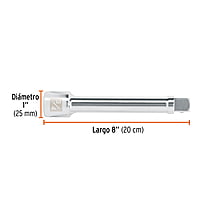 Extensión de 8' para matraca, para dados cuadro 3/4' - E-5661 / 13904 Extensión de 8' para matraca, para dados cuadro 3/4' - E-5661 / 13904