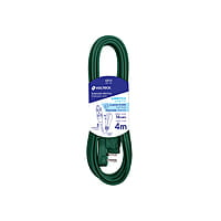 Extensión eléctrica doméstica con clavija plana, 4m, verde - ED-4V / 48014 Extensión eléctrica doméstica con clavija plana, 4m, verde - ED-4V / 48014