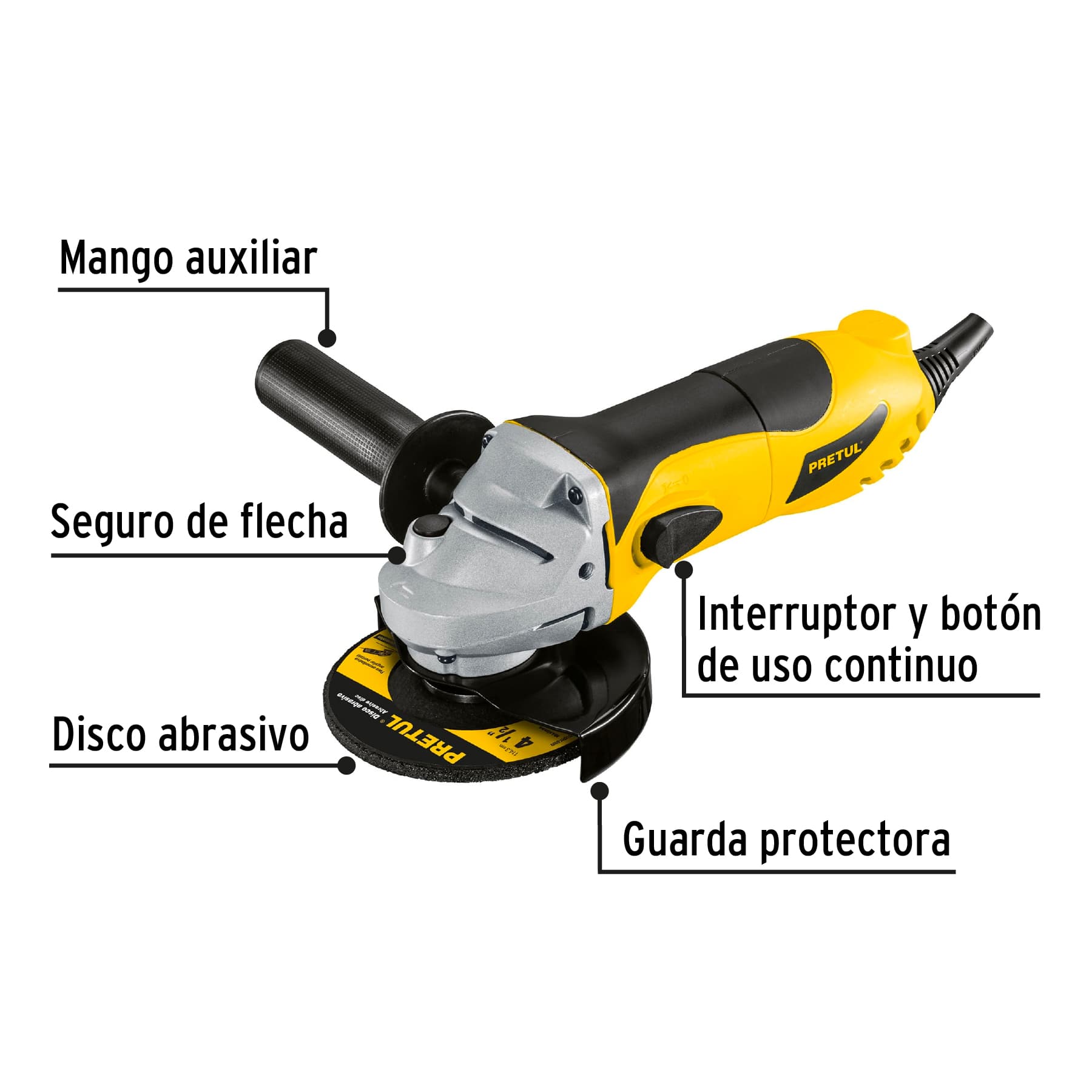 ESMA-4-1/2P2 Esmeriladora angular 4-1/2', 630 W, Pretul ESMA-4-1/2P2 Esmeriladora angular 4-1/2', 630 W, Pretul