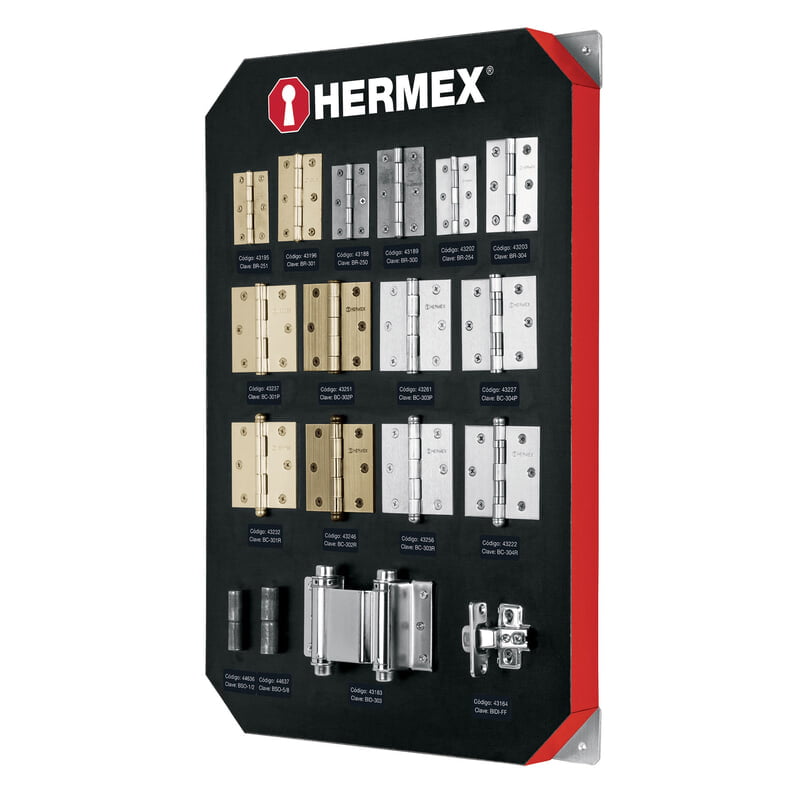 Exhibidor Hermex con bisagras - EX-HE-BI / 56362 Exhibidor Hermex con bisagras - EX-HE-BI / 56362