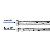 Manguera Para Boiler De 1/2 A 3/4 Aluminio 60 cm - FBO-1260X