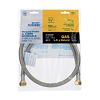 Manguera de hule, 100 cm, revestida de acero, usos generales - FGA-10X / 49515 Manguera de hule, 100 cm, revestida de acero, usos generales - FGA-10X / 49515