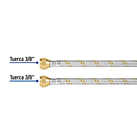 Manguera de hule, 100 cm, revestida de acero, usos generales - FGA-10X / 49515 Manguera de hule, 100 cm, revestida de acero, usos generales - FGA-10X / 49515