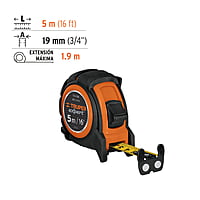 flexómetro-industrial-5-m-cinta-19-mm-fin-5m-12694 flexómetro-industrial-5-m-cinta-19-mm-fin-5m-12694