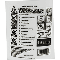Aspersor 1.5Lts Con Lanza, Manguera Incluye Valvula - Gb-Ar1-1/2L Aspersor 1.5Lts Con Lanza, Manguera Incluye Valvula - Gb-Ar1-1/2L
