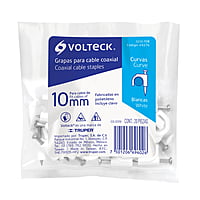 Bolsa con 20 grapas blancas de 10 mm para cable redondo - GCU-10B / 48274 Bolsa con 20 grapas blancas de 10 mm para cable redondo - GCU-10B / 48274