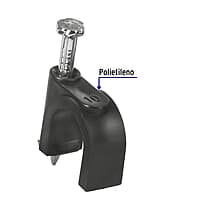 Bolsa con 20 grapas negras de 10 mm para cable redondo - GCU-10N / 48282 Bolsa con 20 grapas negras de 10 mm para cable redondo - GCU-10N / 48282