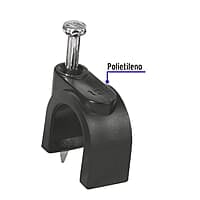 Bolsa con 20 grapas negras de 12 mm para cable redondo - GCU-12N / 48283 Bolsa con 20 grapas negras de 12 mm para cable redondo - GCU-12N / 48283