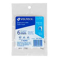 Bolsa con 20 grapas blancas de 6 mm para cable redondo - GCU-6B / 48272 Bolsa con 20 grapas blancas de 6 mm para cable redondo - GCU-6B / 48272