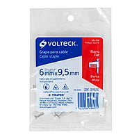 Bolsa con 20 grapas blancas de 6 x 9.5 mm para cable plano - GPL-10B / 48279 Bolsa con 20 grapas blancas de 6 x 9.5 mm para cable plano - GPL-10B / 48279