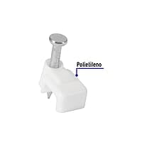 Bolsa con 500 grapas blancas de 3 X 6 mm para cable plano - GPL-5BG / 43044 Bolsa con 500 grapas blancas de 3 X 6 mm para cable plano - GPL-5BG / 43044