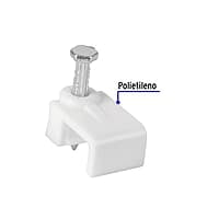 Bolsa con 20 grapas blancas de 5 x 8.5 mm para cable plano - GPL-8B / 48278 Bolsa con 20 grapas blancas de 5 x 8.5 mm para cable plano - GPL-8B / 48278